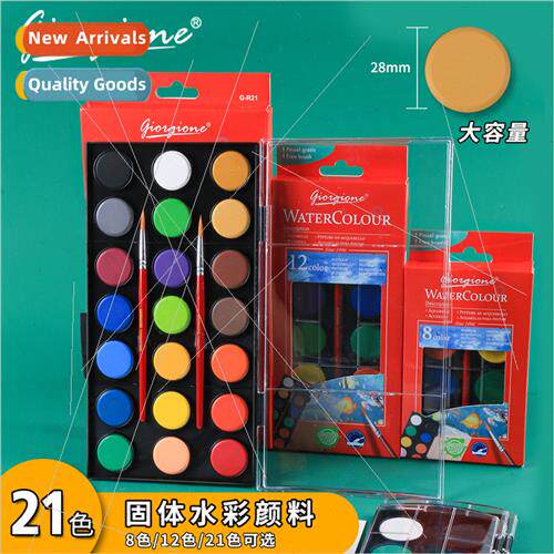 Solid Watercolor Paint Set Nail Art Painting Box Portable Ar