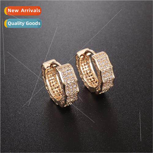 Fashion full diamonds geometric earrings female hundred wh s