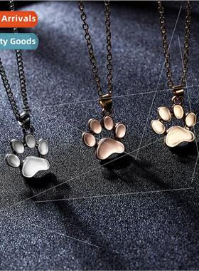 Popular Cute Animal Cat Paw Paw Necklace Dog Paw Paw Necklac