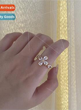 Four-leaf clover droplet patchwork flower opening adjustable