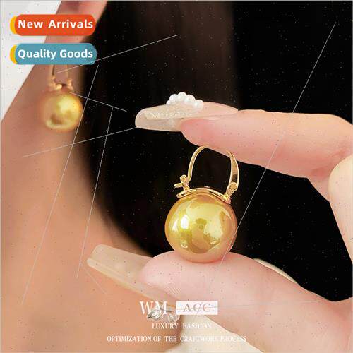 Pearl geometric earrings niche earrings fashion simple new e