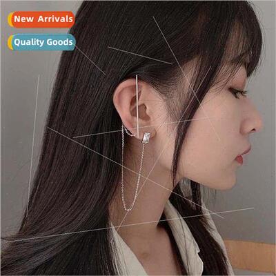 Onepcs earrings punk cool handsome minimalist long chain zir