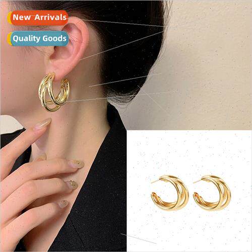 925 silver pin retro nd earrings niche ear jewelry Europe in