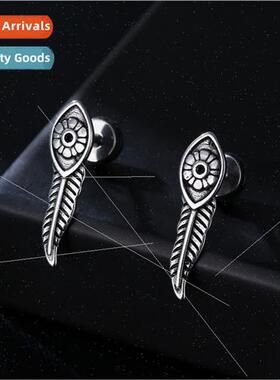 Tanium steel casting earrings male earrings stainless steel