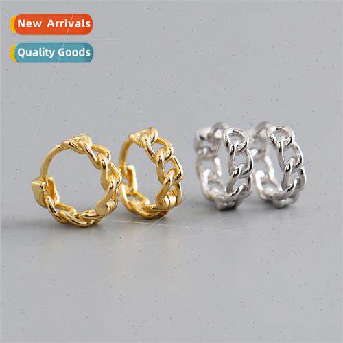 Europe INS Chain Twist Circle Shaped Earring Earrings Female