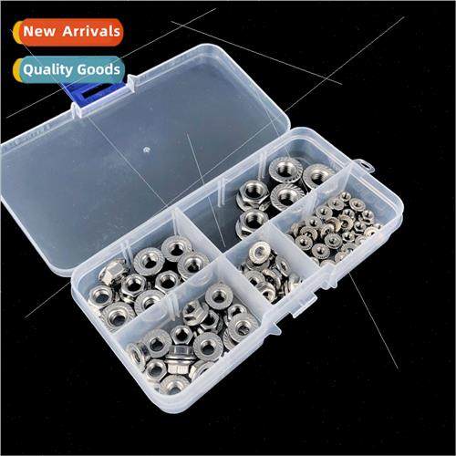 304 flange nuts 70PCS boxed set self-locking nut combination