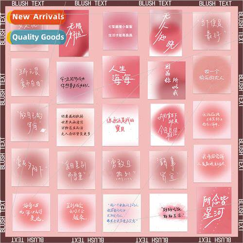 63 Pink Blush Sticky Notes Text Doodle Stickers WaterproRoma