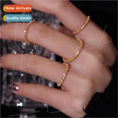 Korea fashion new plain ring finger ring creative flash scha