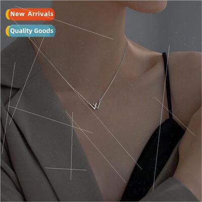 war Wang Yibo collarbone chain Korea hipster double V flash