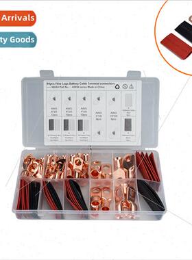 44pcs 5 sizes AWG T2 Copper Heavy Duty Cold Pressed Terminal