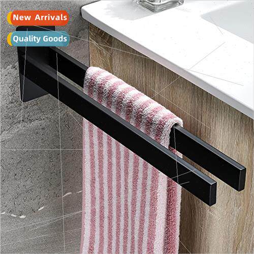 No Hole Towel Rack Double Shaped Stainless Steel Towel Rack