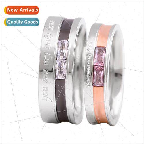 Korea ins new couple ring fashion lifetime couple simple dia