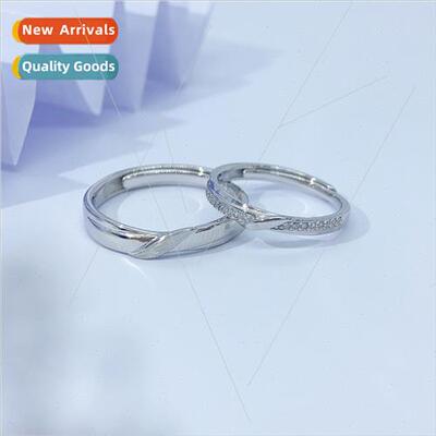 Double life knot love s925 silver couple ring a pair niche o