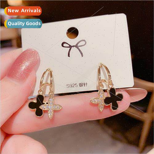 Drop earrings wh a hundred earrings simple short four-leaf f