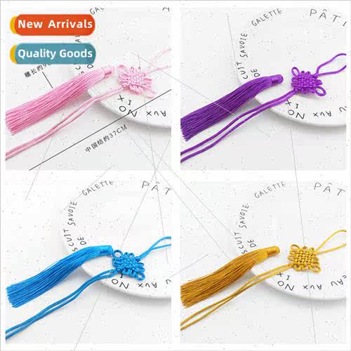Solid color 6 discs Chinese knot tassel spike handmade DIY l
