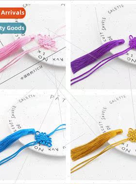 Solid color 6 discs Chinese knot tassel spike handmade DIY l