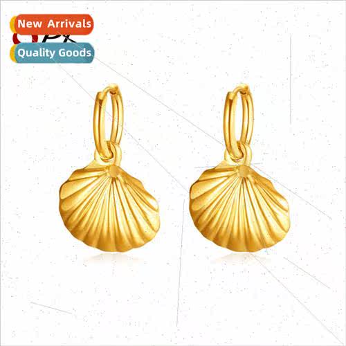 Europe Tanium Steel Shell Earrings Accessories  Gold Plated