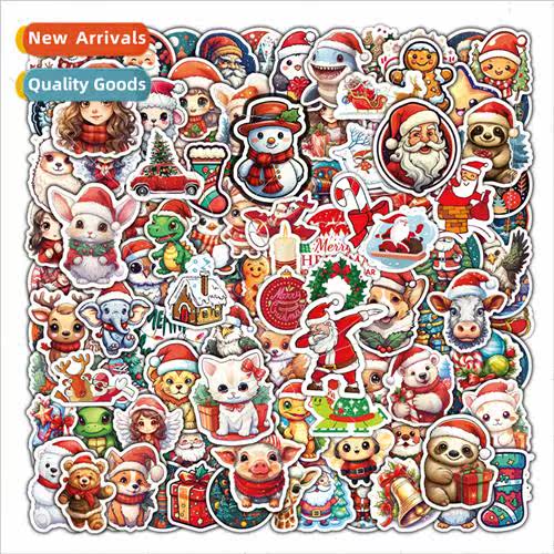 2023 Christmas Stickers 100pcs Cute Cartoon Party Stickers