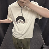 情侣T恤26新款 高品质 YB开MAR立体字母绣花月亮宽松圆领短袖