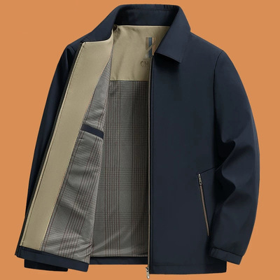 2025款爸爸外套装中老年人夹克男