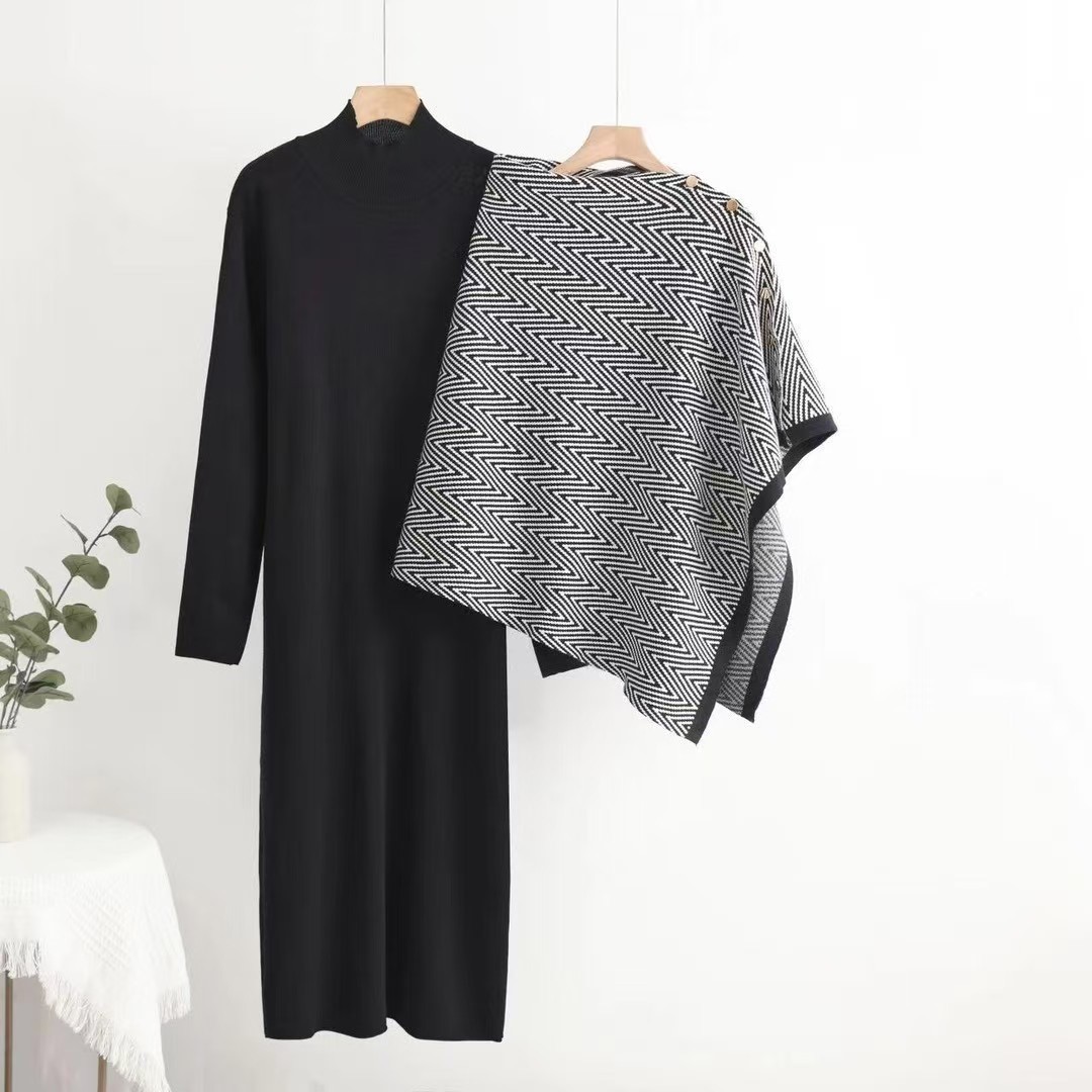 披肩提花斗篷围巾外套连衣裙