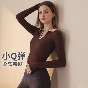 FitnessYoga 显瘦瑜伽服跑步健身T恤衫 运动上衣普拉提长袖 shirt