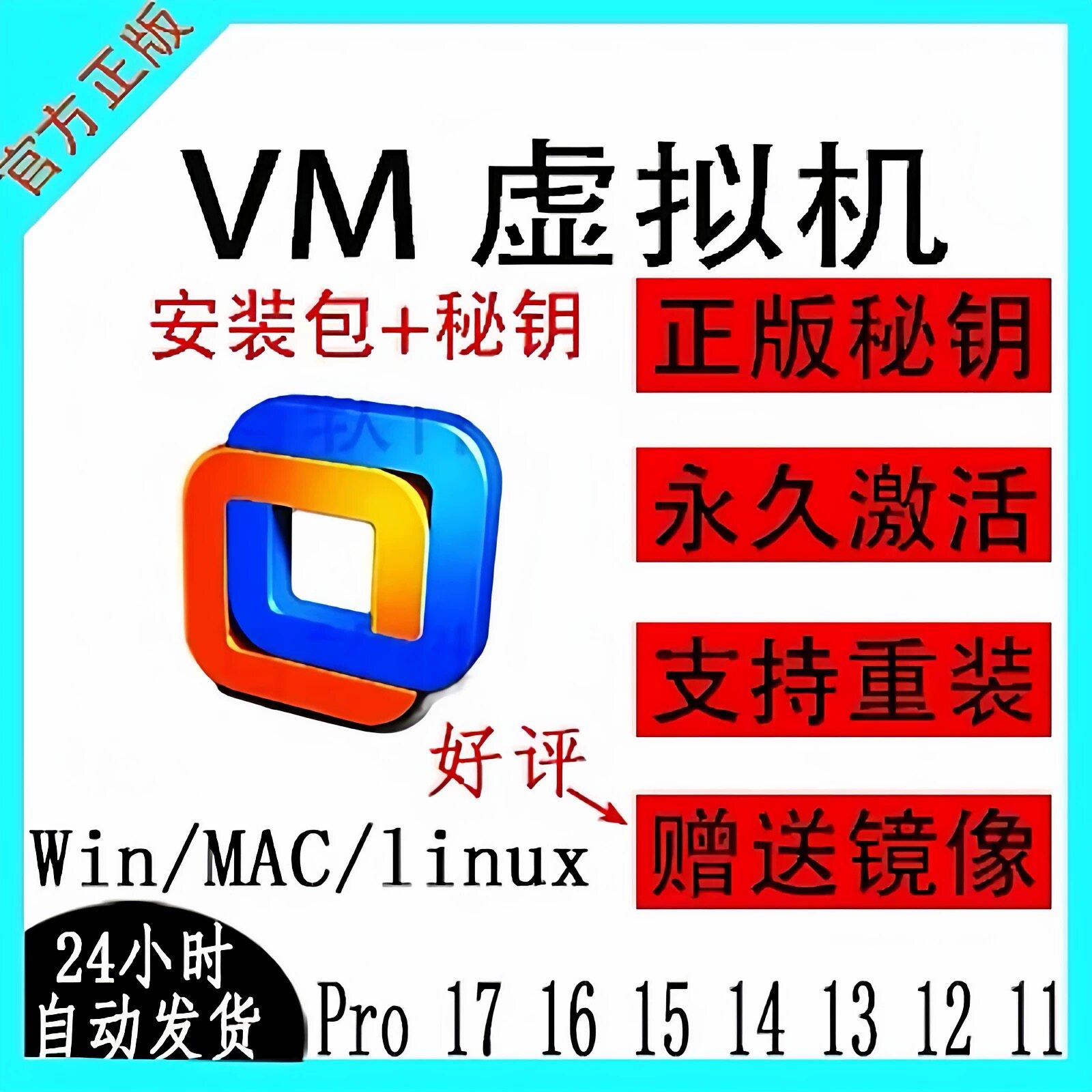 VMware Pro 17/15/16虚拟机激活秘钥永久支持Win/Linux送系统镜像图片