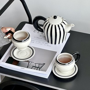家用手工描绘下午茶花茶茶具乔迁新居 工厂釉下彩陶瓷茶壶套装