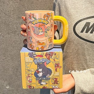 猫和老鼠马克杯汤姆杰瑞女生水杯家用陶瓷杯情侣咖啡杯子生日礼物