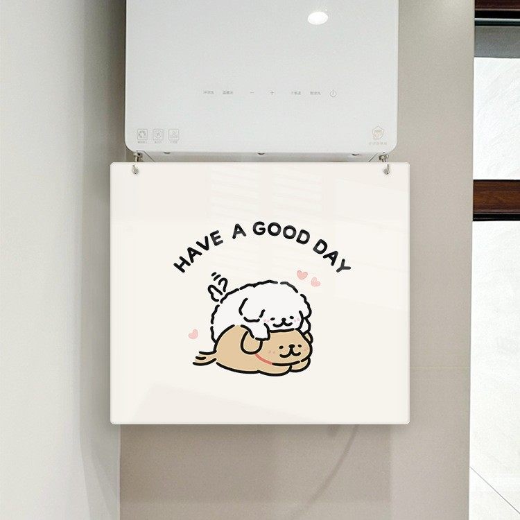 线条小狗热水器遮挡罩遮丑燃气热水器装饰遮挡罩可爱创意遮挡板,模玩/动漫/周边/娃圈三坑/桌游,动漫徽章/立牌,淘宝优惠券,粉丝福利购,淘宝优惠卷