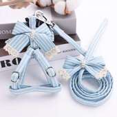 宠物狗狗牵引绳遛狗绳子遛猫比熊泰迪吉娃娃奶狗小型犬专用胸背带