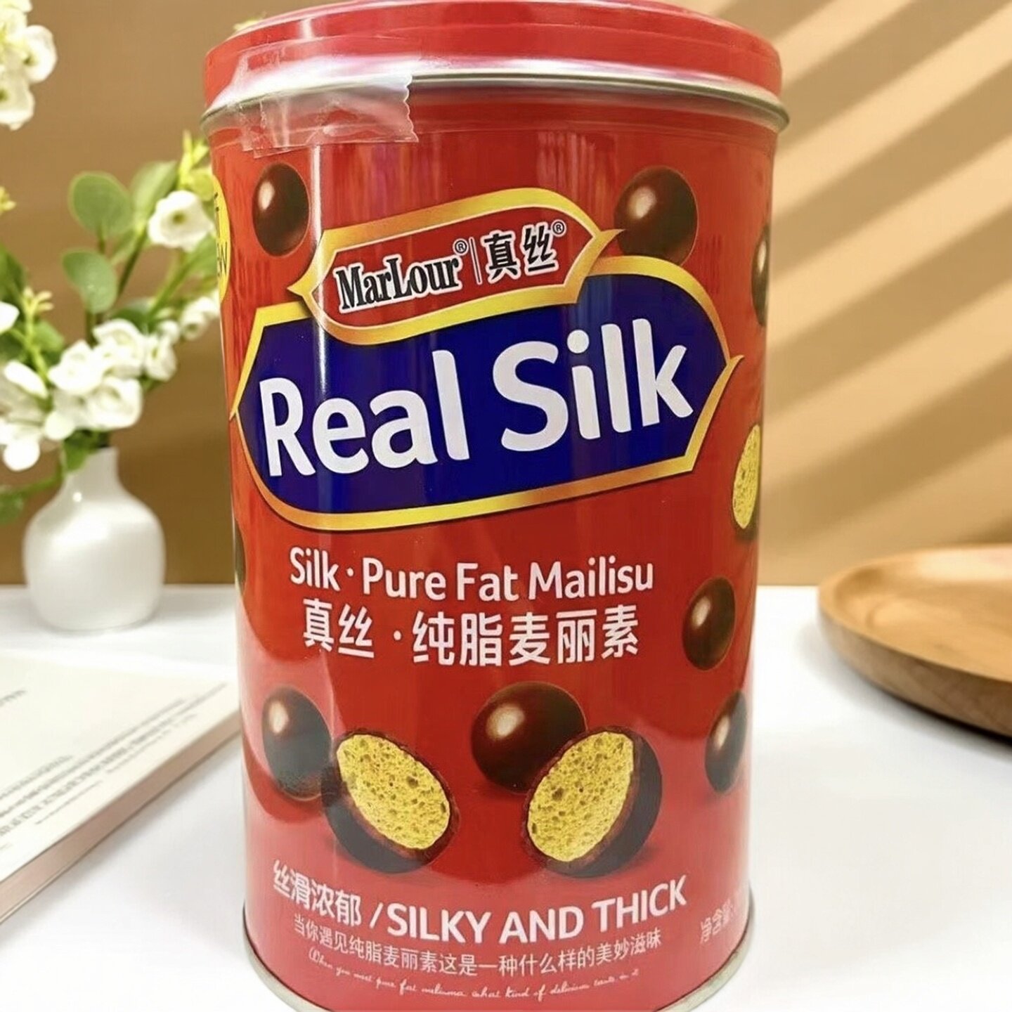 麦丽素桶装真丝纯脂巧克力