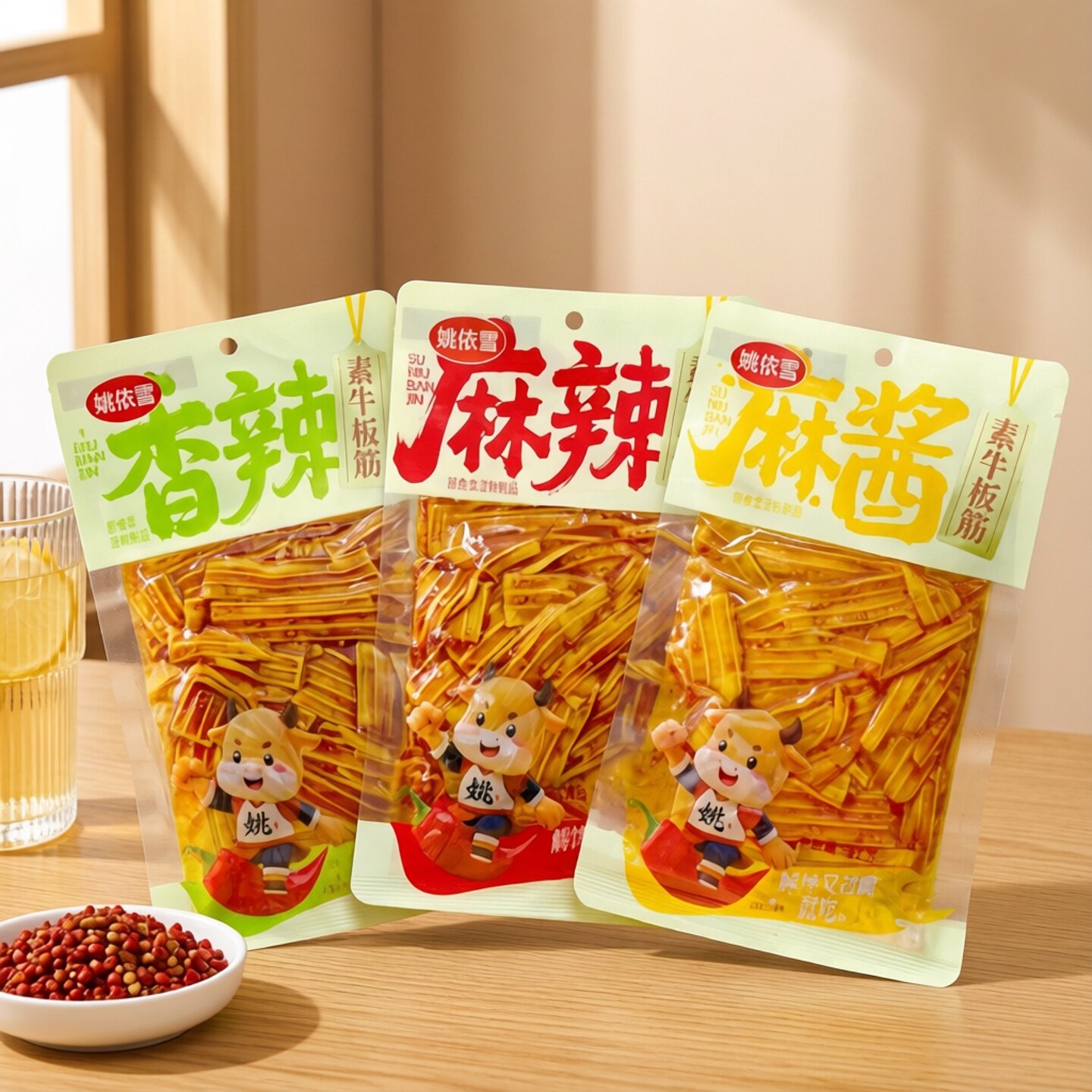 姚依雪素牛板筋92g多口味零食图片