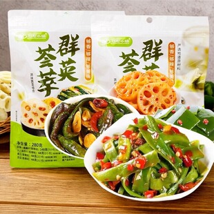 石磨小镇群英荟萃香辣小藕片香辣大刀海带片黄瓜贡菜解馋下饭零食