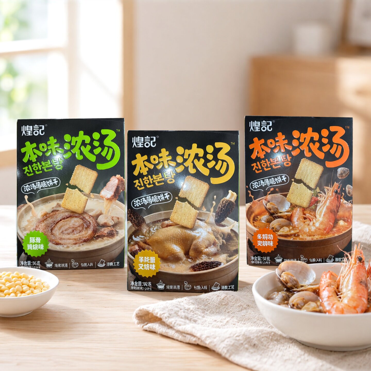 煌记本味浓汤薄脆饼干独立装