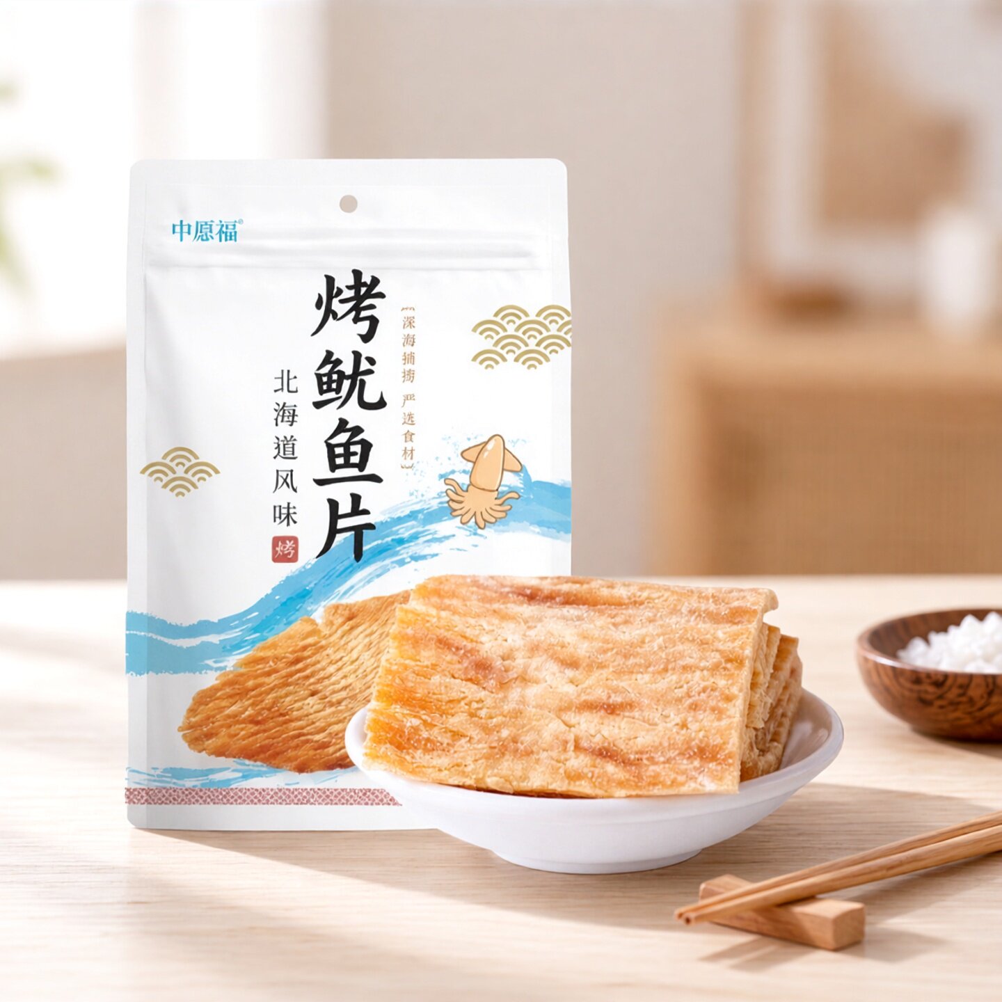 中愿福北海道炭烤鱿鱼片80g