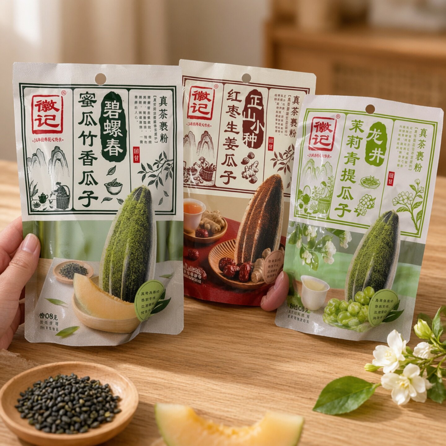 徽记真茶裹粉坚果瓜子108g