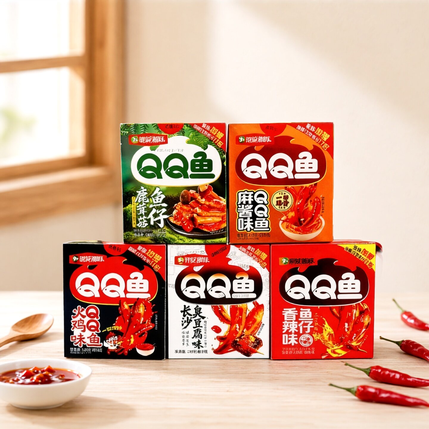 银城湘味QQ鱼仔香辣小鱼湖南特产麻酱火鸡味办公追剧休闲小吃零食