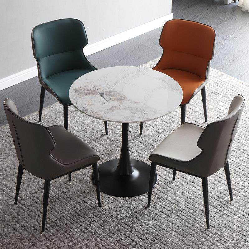 轻奢极简亮光岩板洽谈桌椅组合酒店会所接待客谈判休闲 小圆桌圆,住宅家具,岩板餐桌,淘宝优惠券,粉丝福利购,淘宝优惠卷