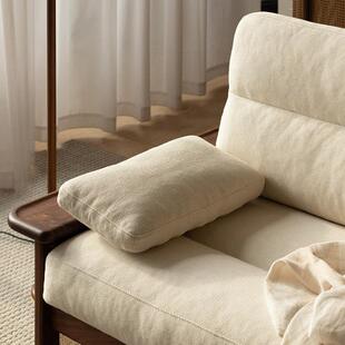 日初沙发 致家家居|小户型双人布艺实木沙发客厅可拆洗侘寂风沙发