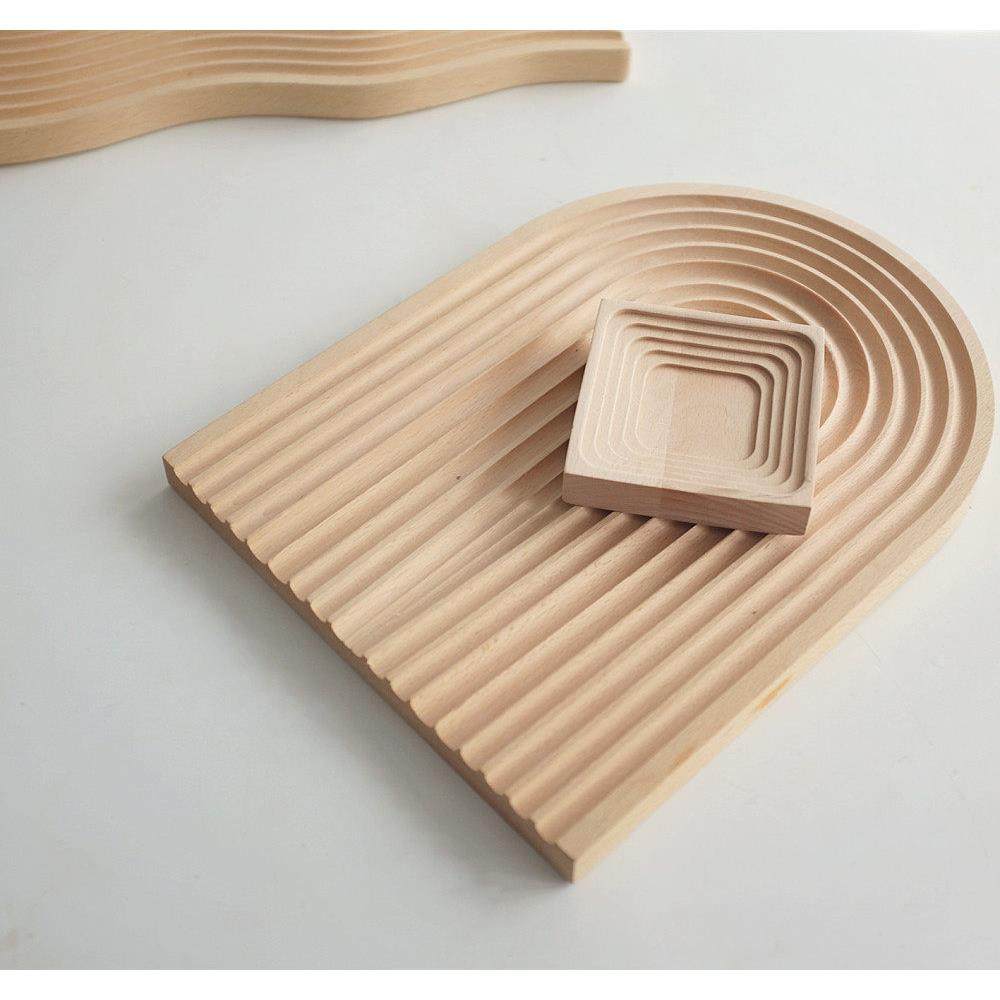 北欧水波纹实木面包板托盘家用榉木香薰收纳置物板家用服装店摆件,餐饮具,餐垫,淘宝优惠券,粉丝福利购,淘宝优惠卷