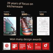 炊大皇煎锅304不锈钢平底锅牛排煎蛋不粘锅明火电磁炉通用26 28cm