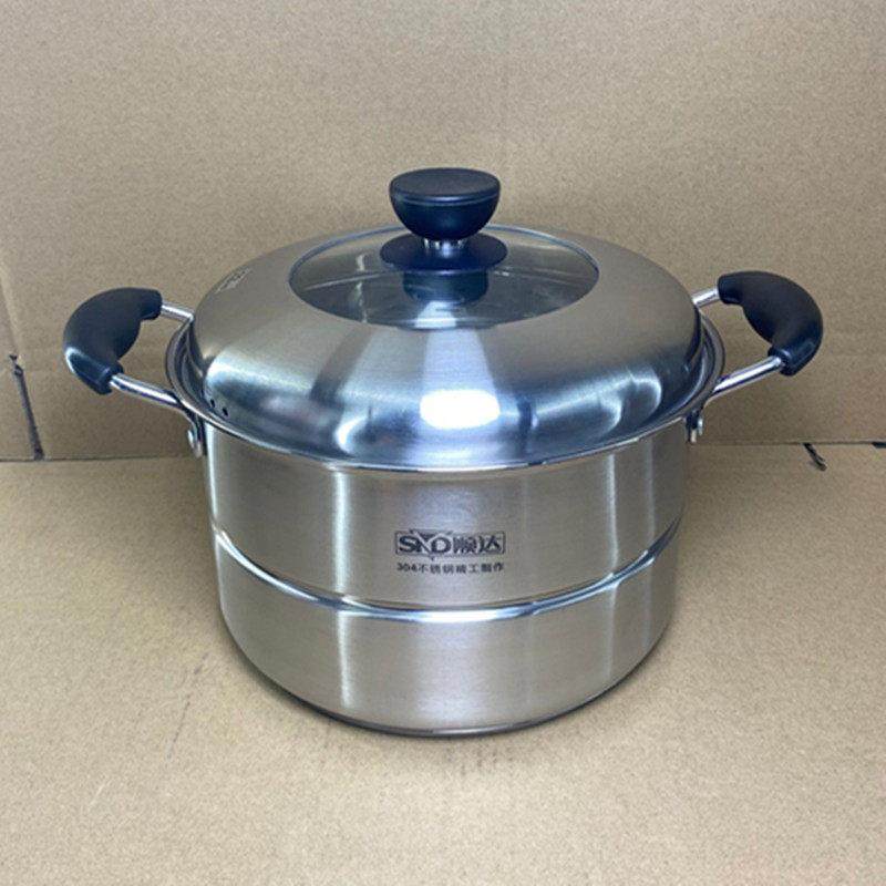 顺达304不锈钢蒸汤锅蒸煮锅家用全钢单篦加厚覆底燃气电磁炉通用,厨房/烹饪用具,蒸锅/蒸桶,淘宝优惠券,粉丝福利购,淘宝优惠卷