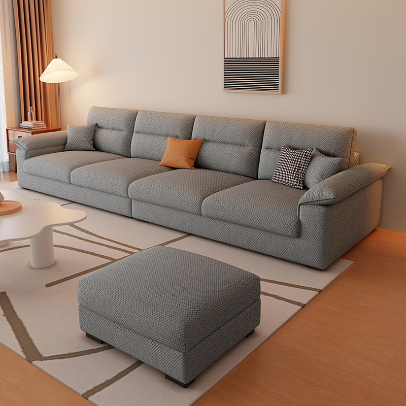 CBD小户型棉麻科技布艺沙发乳胶北欧客厅简约现代轻奢四人位拆洗