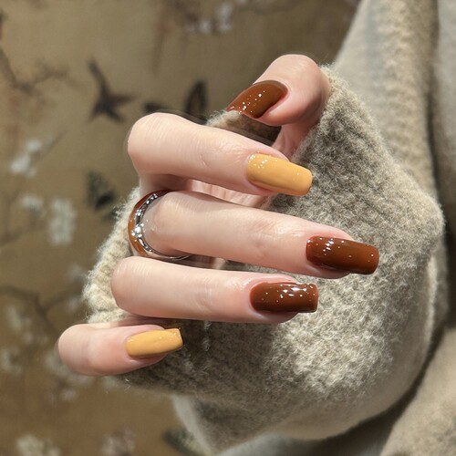 绝美~美拉德风格手工穿戴甲