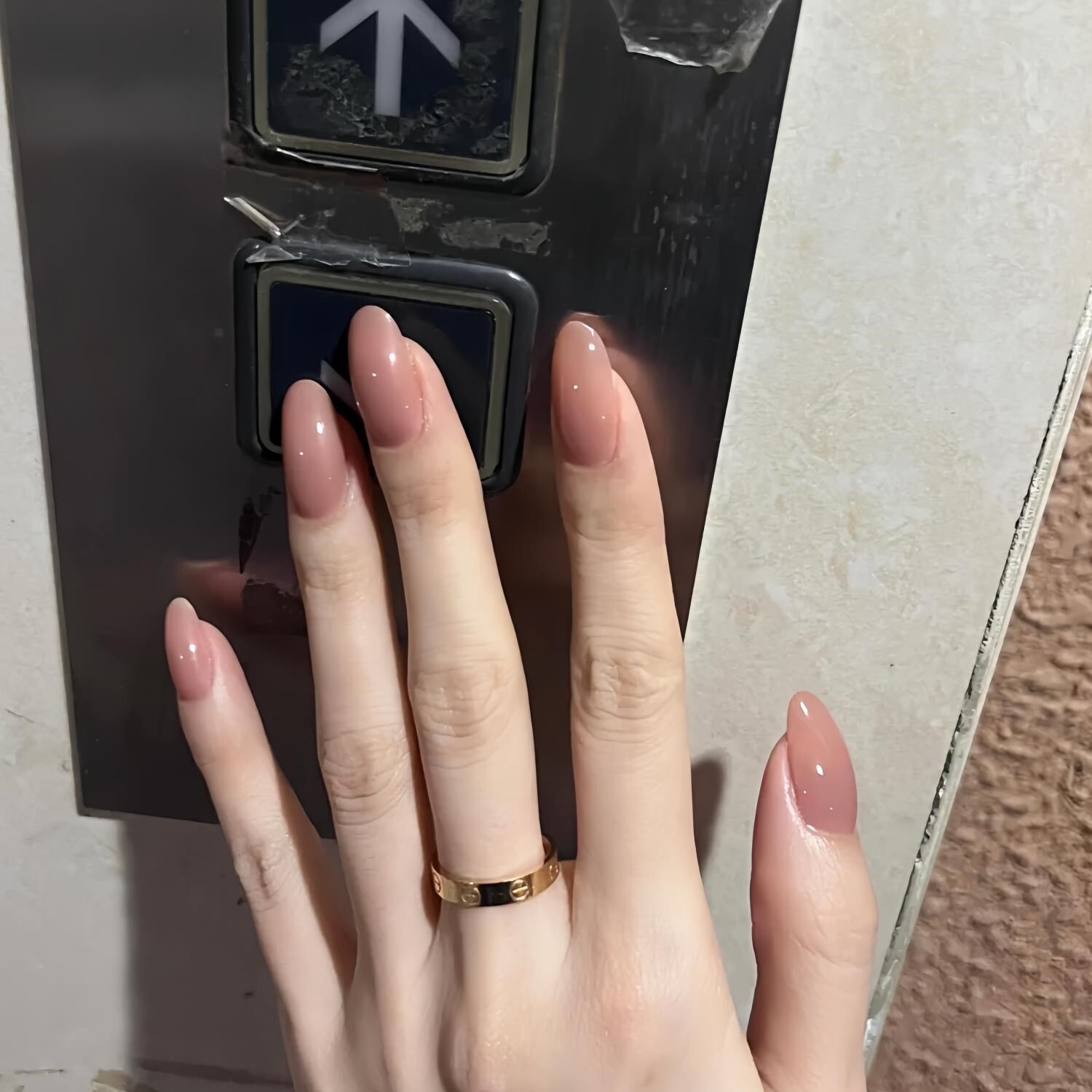 简约裸色纯手工穿戴美甲