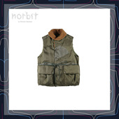 工装 norbit 服饰 风两穿领羽绒马甲户外多口袋军绿色保暖背心