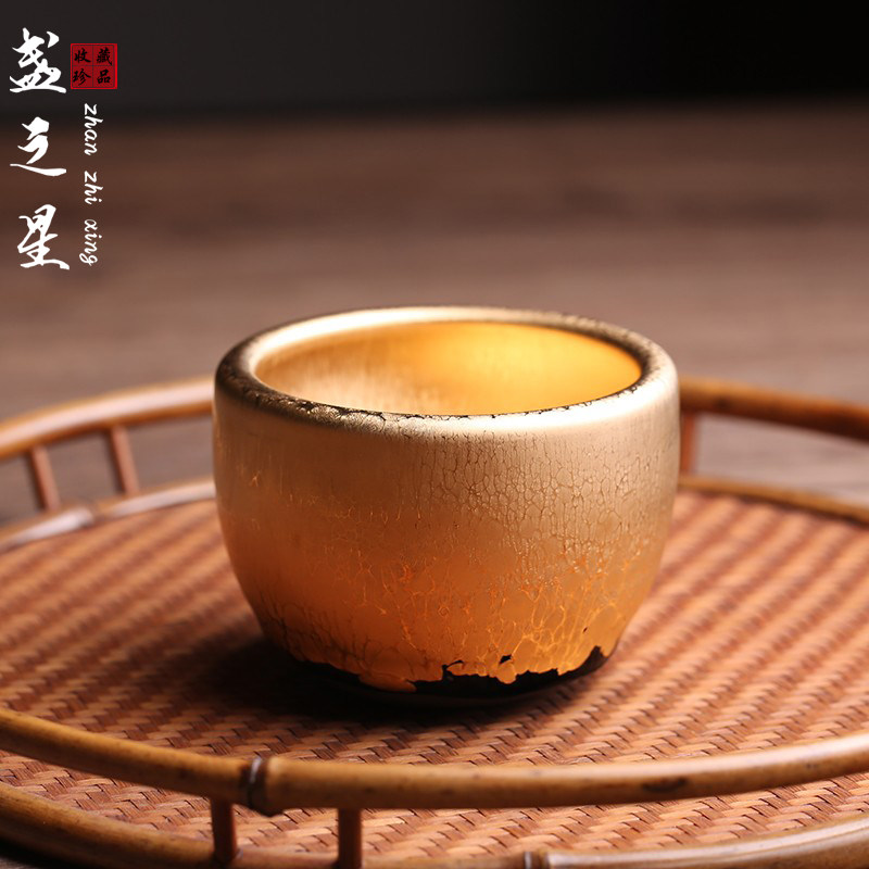 名家建盏主人杯永信钵黄金盏鹧鸪斑天目纯手工功夫茶具主人子母杯
