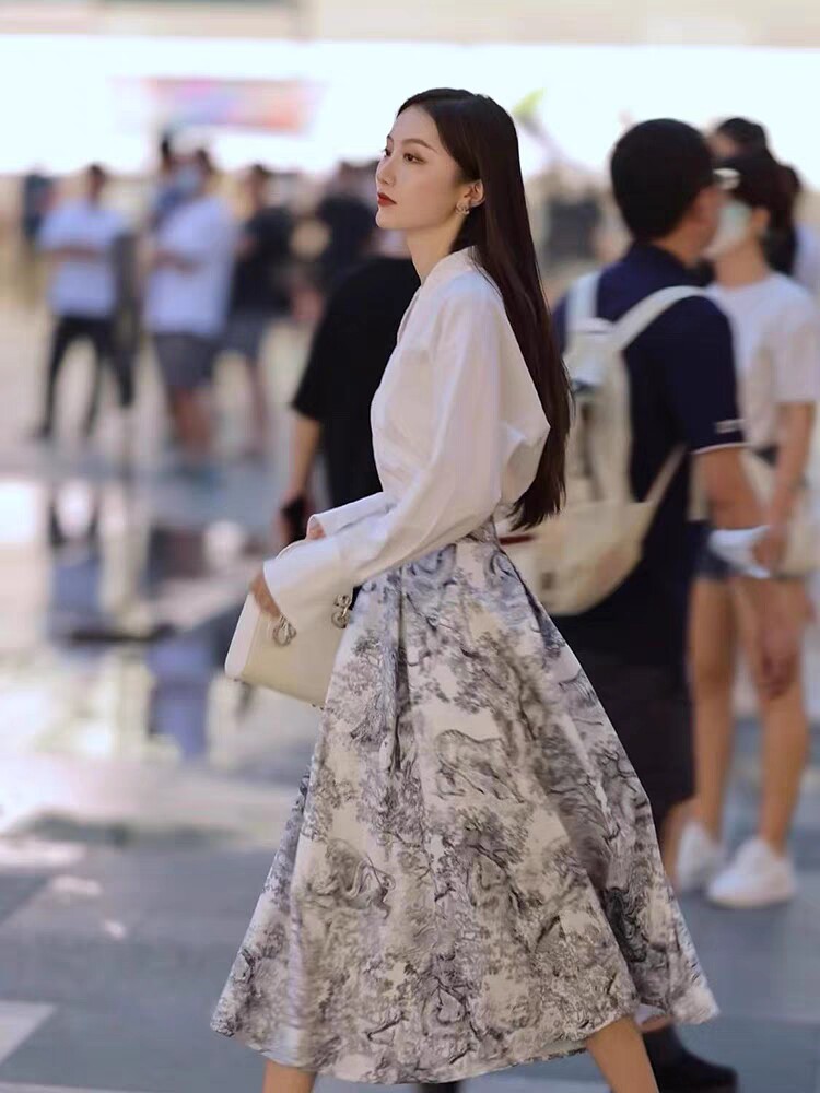 清仓不干了【保证原版质量】rachel小鱼妹同款法式经典朱伊纹半裙