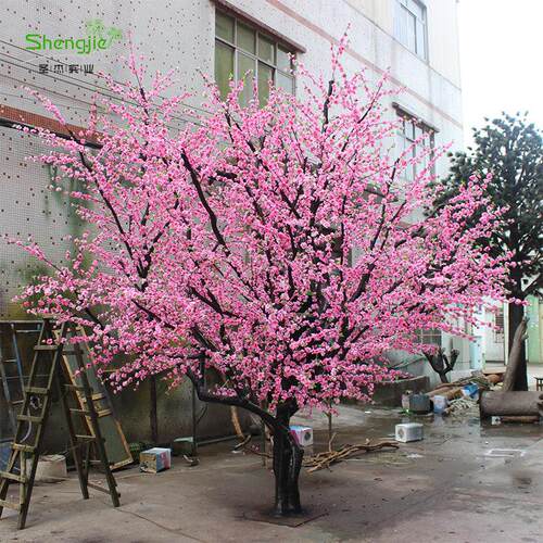 广州直销桃花树公园酒店春节许愿树装饰假绿植假花大型景观绿植
